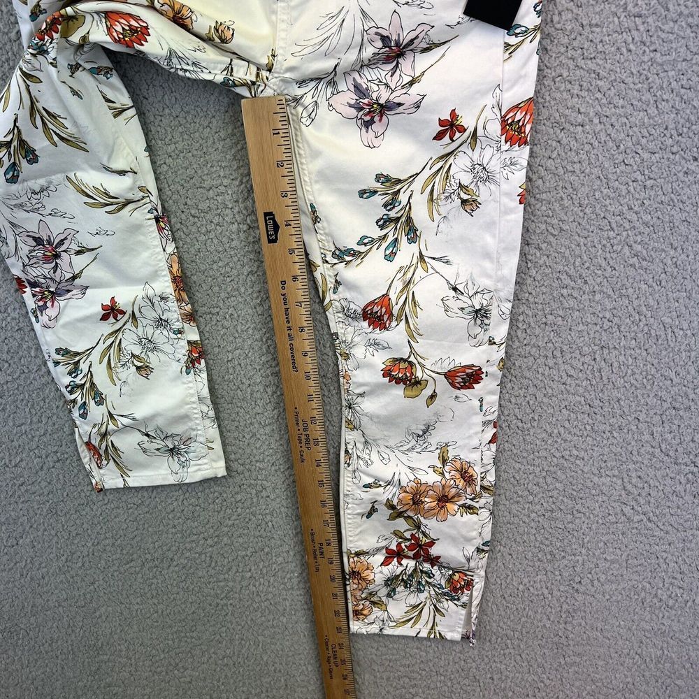 Jen 7 by 7 for‎ All Mankind Floral Print Denim Jeans Cropped Skinny Size 0 NEW - Picture 7 of 9